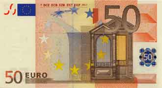 50 euro recto
